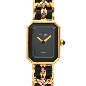 Chanel Premiere Large Size H0001 Women's Watch Black Gold Quartz